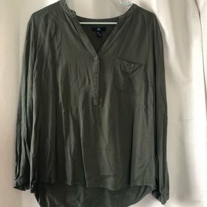 Gap army green dress shirt